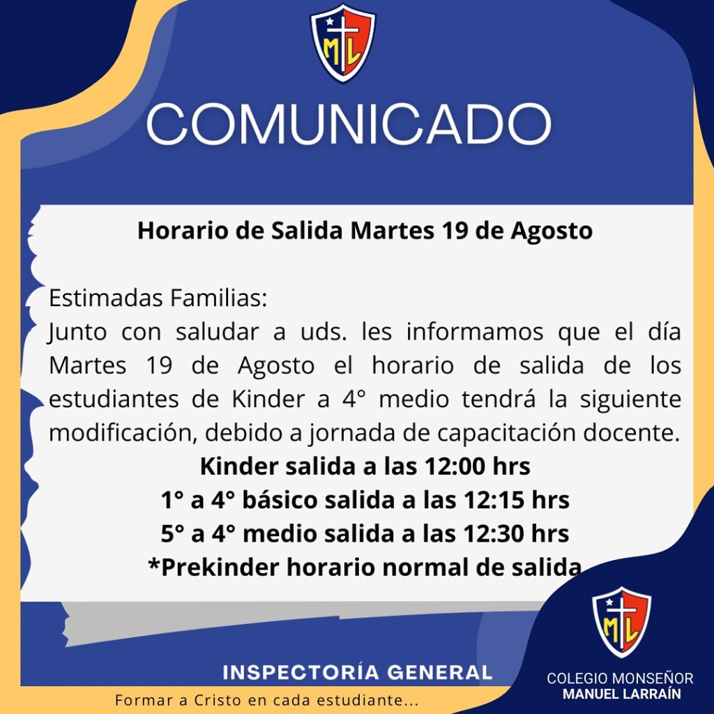 COMUNICADO 11 DE AGOSTO
